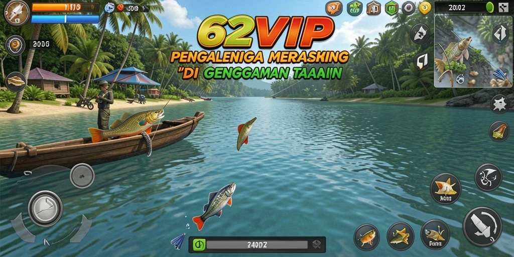 Tampilan menawan gameplay Fishing 62VIP yang memukau.