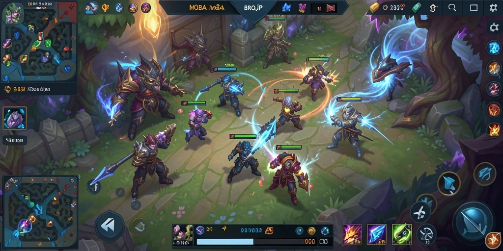 Gameplay seru dengan aksi pertempuran yang mendebarkan di BROJP.