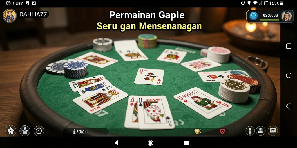 Tampilan gameplay seru Gaple di DAHLIA77.