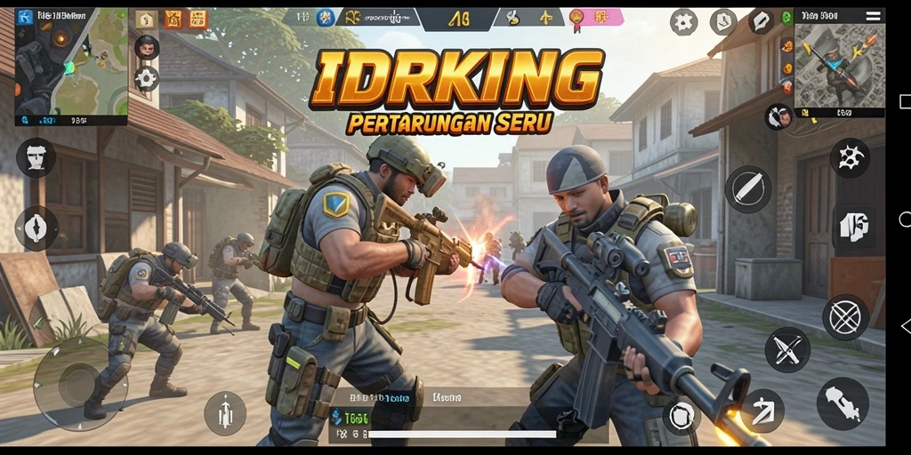 Screenshot menunjukkan aksi menegangkan dalam IDRKING dengan grafis luar biasa.