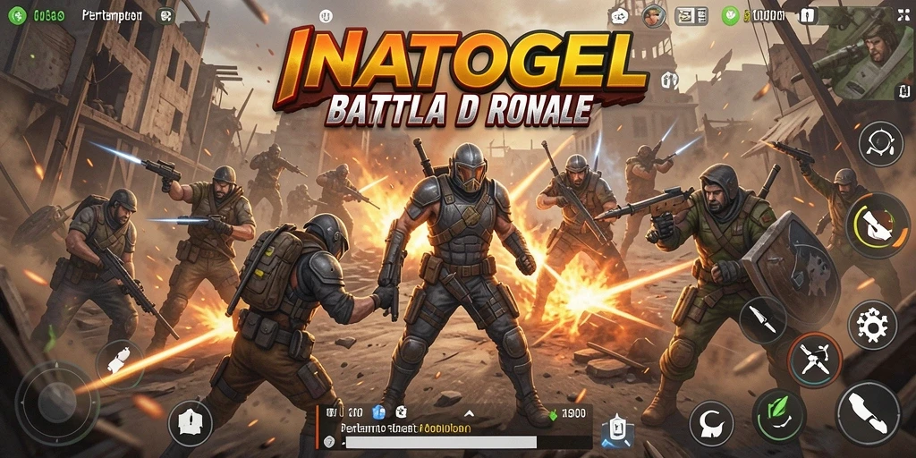 Screenshot gameplay INATOGEL menampilkan aksi pertempuran yang mendebarkan.