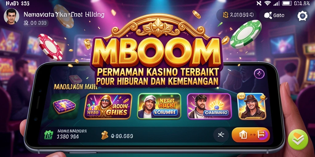 Tampilan gameplay MBOOM dengan grafik yang menarik dan interaksi yang seru.
