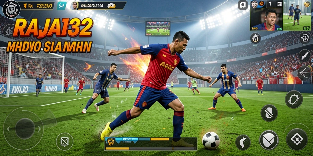 Tampilan gameplay <strong>RAJA132</strong> yang menarik dengan aksi olahraga yang intens.