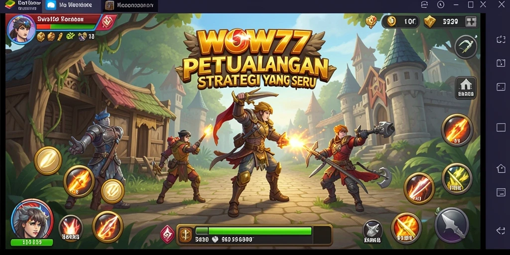 Tangkapan layar gameplay WOW77 dengan aksi strategi intens.